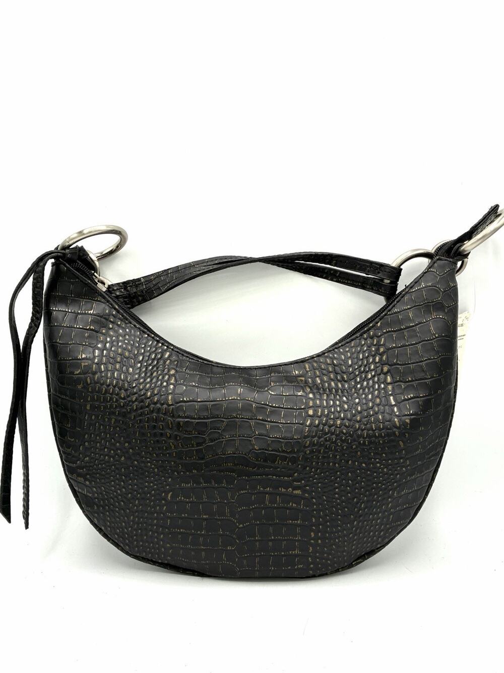Thalia Sodi Kmart Faux Croc Hobo Purse Black Gold NOS Y2K Tags